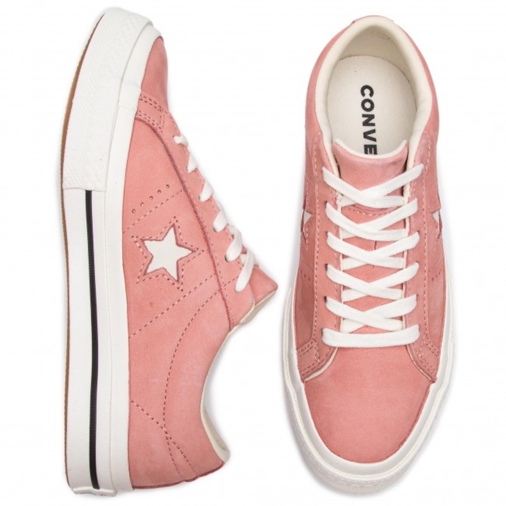 Converse Unisex One Star Ox Leather 161586C Rust Pink/Egret/White size 13